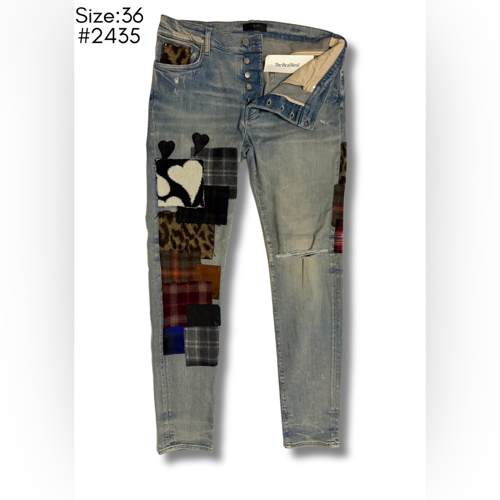 AMIRI Multicolor Patch Skinny Jeans
